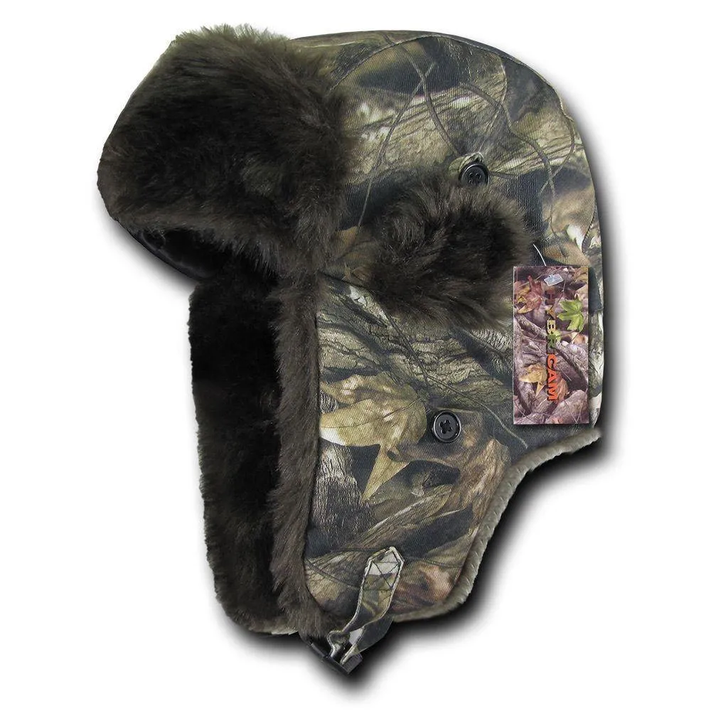 1 Dozen Cotton Camo Hybricam Aviator Hunting Fishing Caps Hats Wholesale Bulk