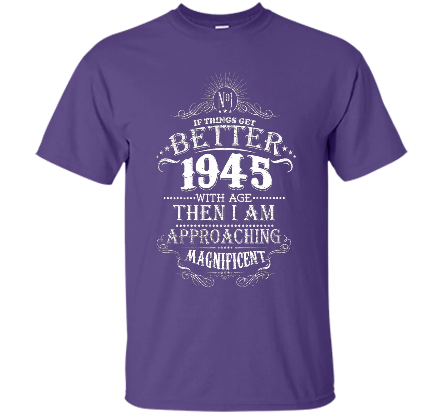 71th Years Old 1945 Vintage Awesome T-Shirt Gift Birthday