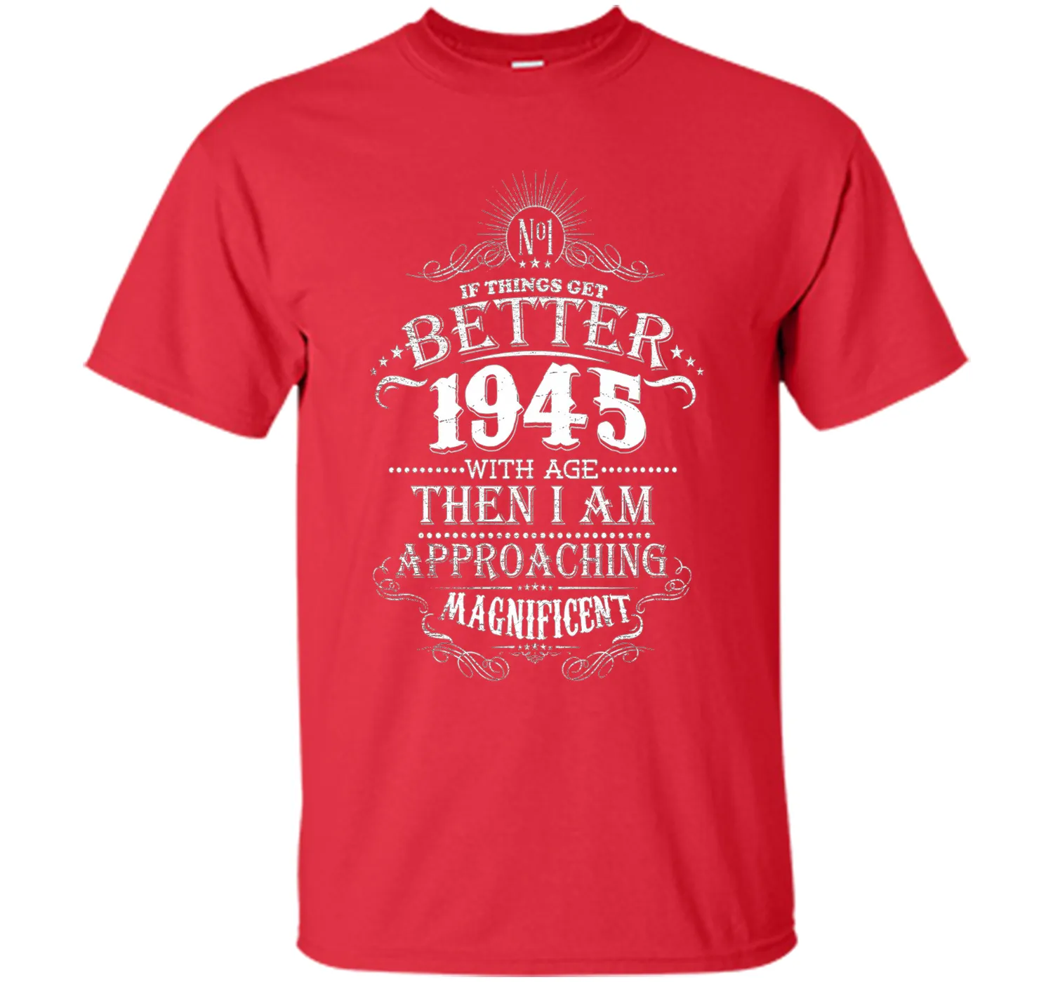 71th Years Old 1945 Vintage Awesome T-Shirt Gift Birthday