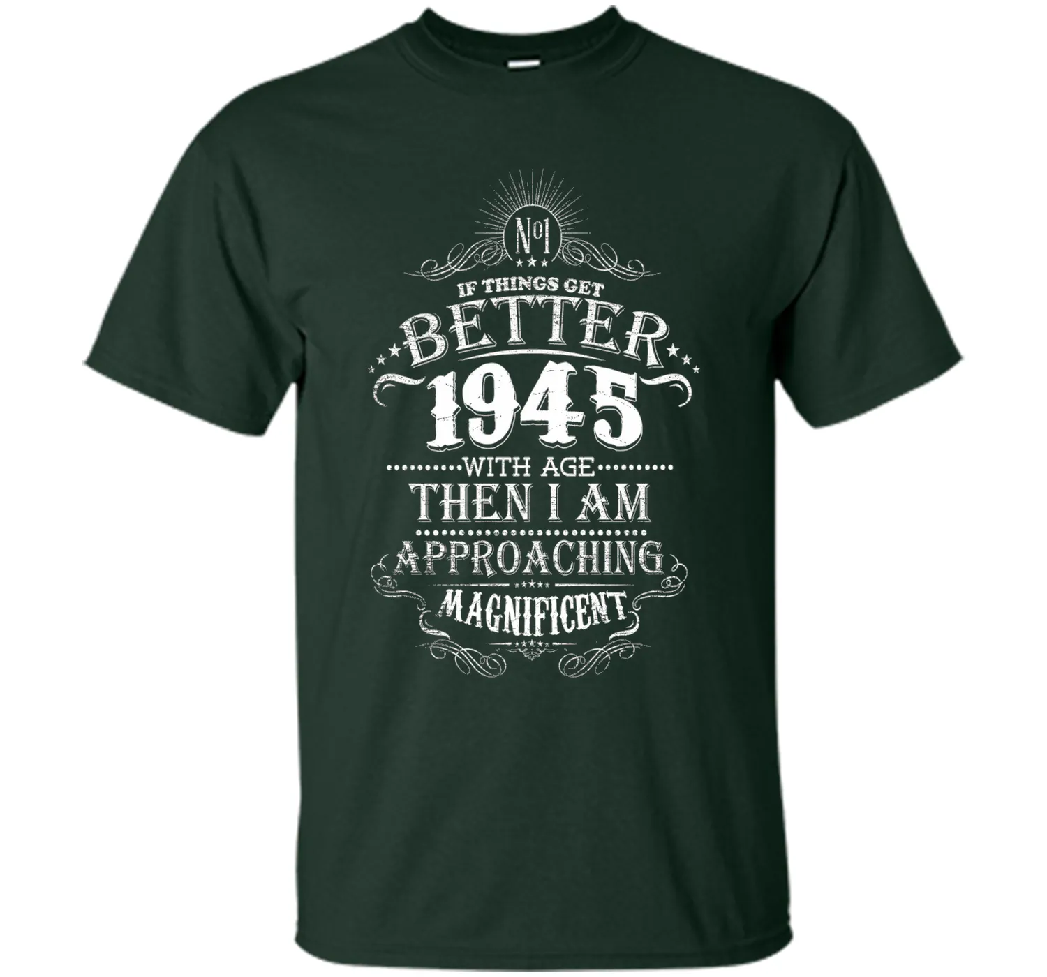 71th Years Old 1945 Vintage Awesome T-Shirt Gift Birthday