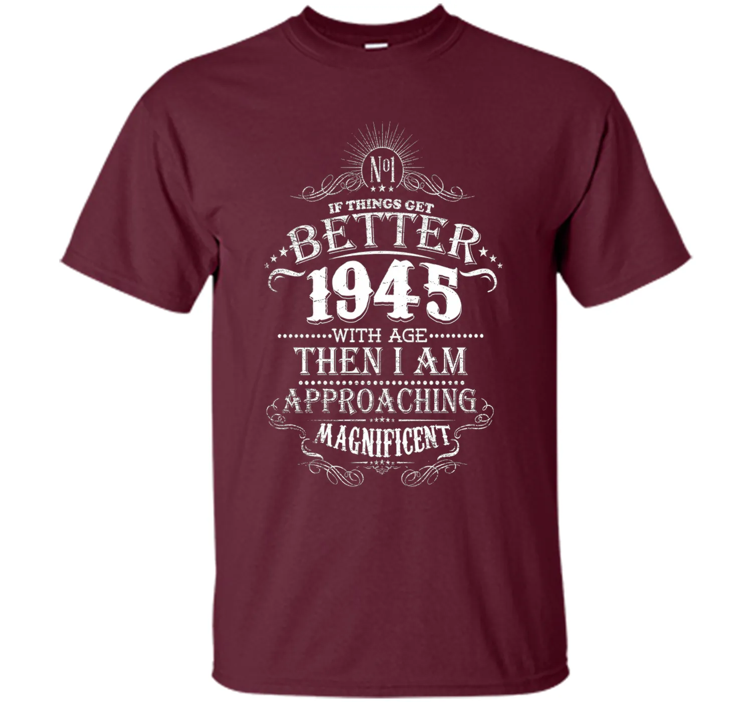 71th Years Old 1945 Vintage Awesome T-Shirt Gift Birthday