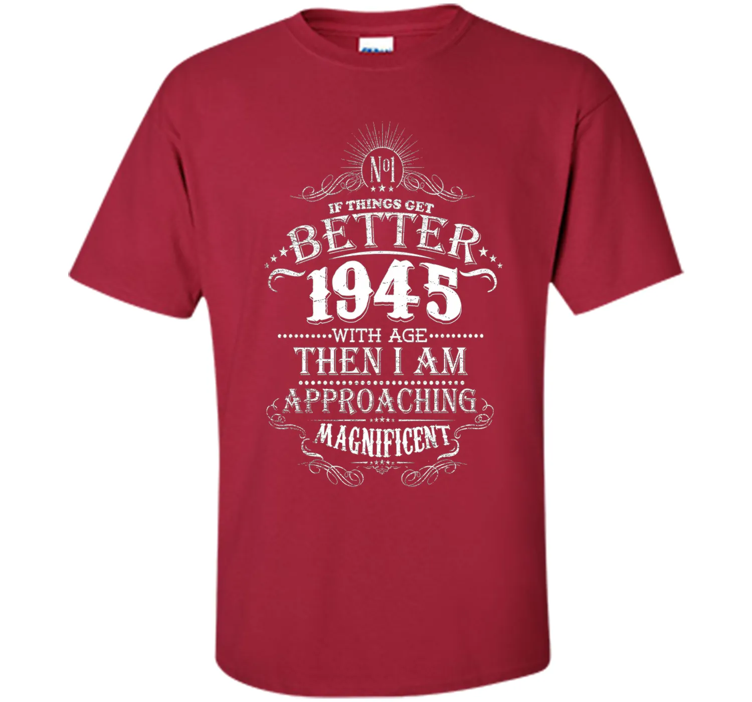 71th Years Old 1945 Vintage Awesome T-Shirt Gift Birthday