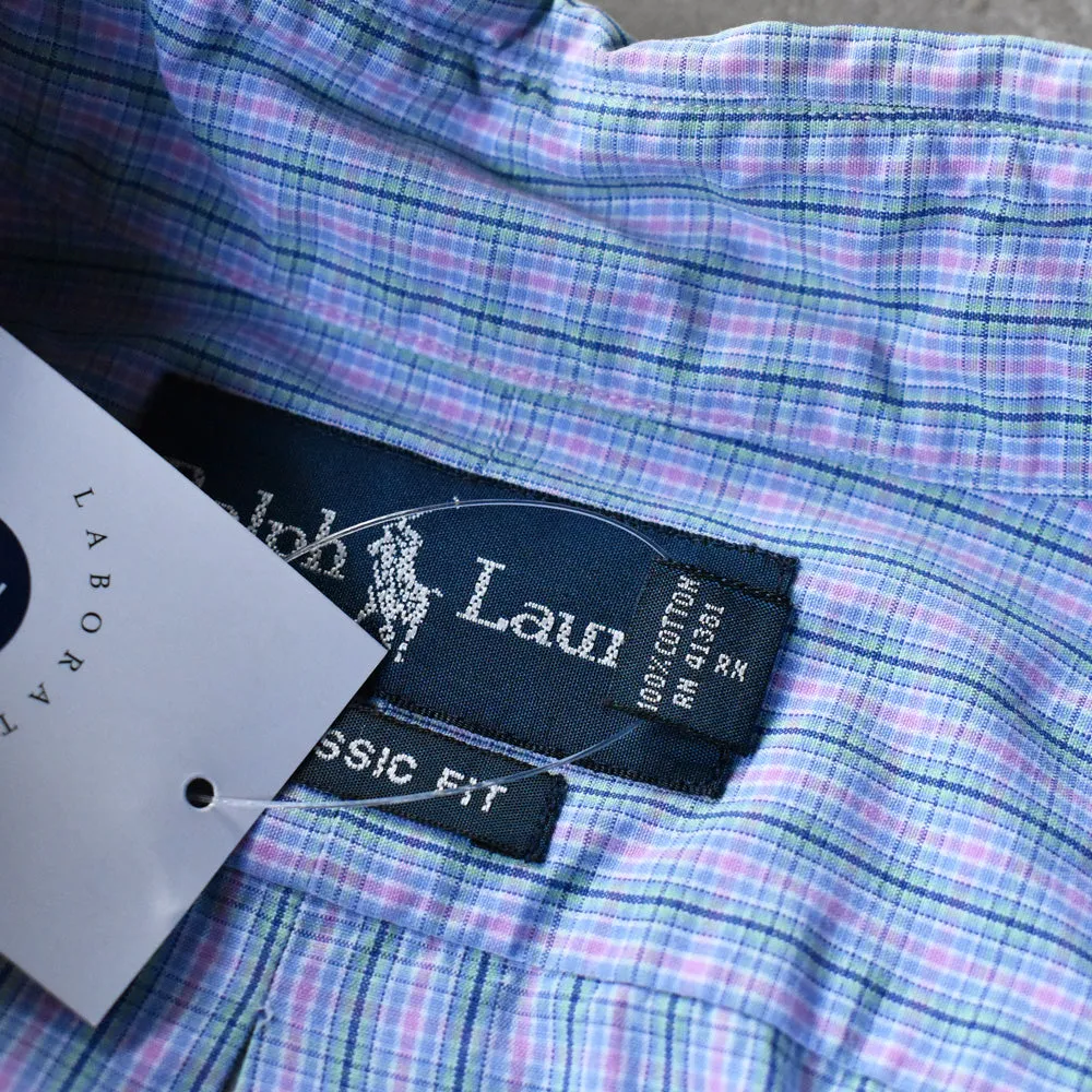 90's Ralph Lauren “CLASSIC FIT” チェック 半袖 ボタンダウンシャツ 240807 S2150