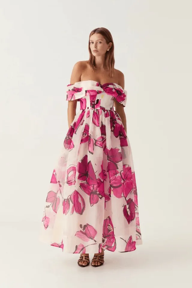Aje Cordelia Corseted Maxi Dress