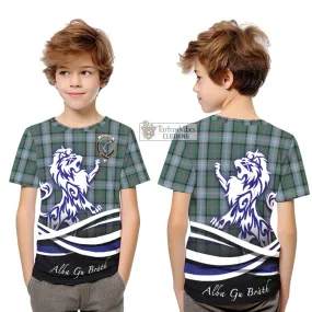 Alexander of Menstry Hunting Tartan Kid T-Shirt with Alba Gu Brath Regal Lion Emblem