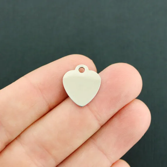 Always in my heart Stainless Steel Small Heart Charms - BFS012-7963
