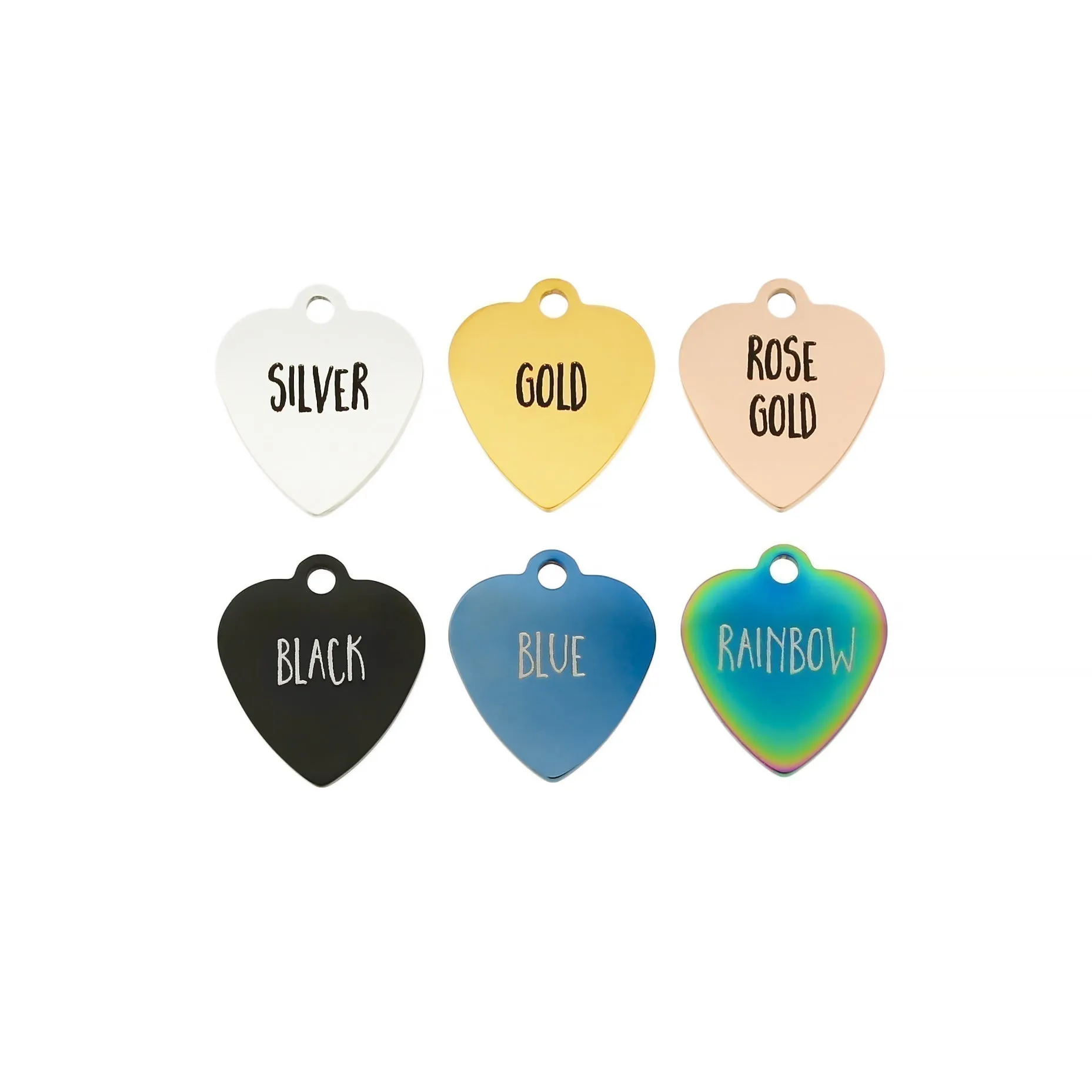 Always in my heart Stainless Steel Small Heart Charms - BFS012-7963