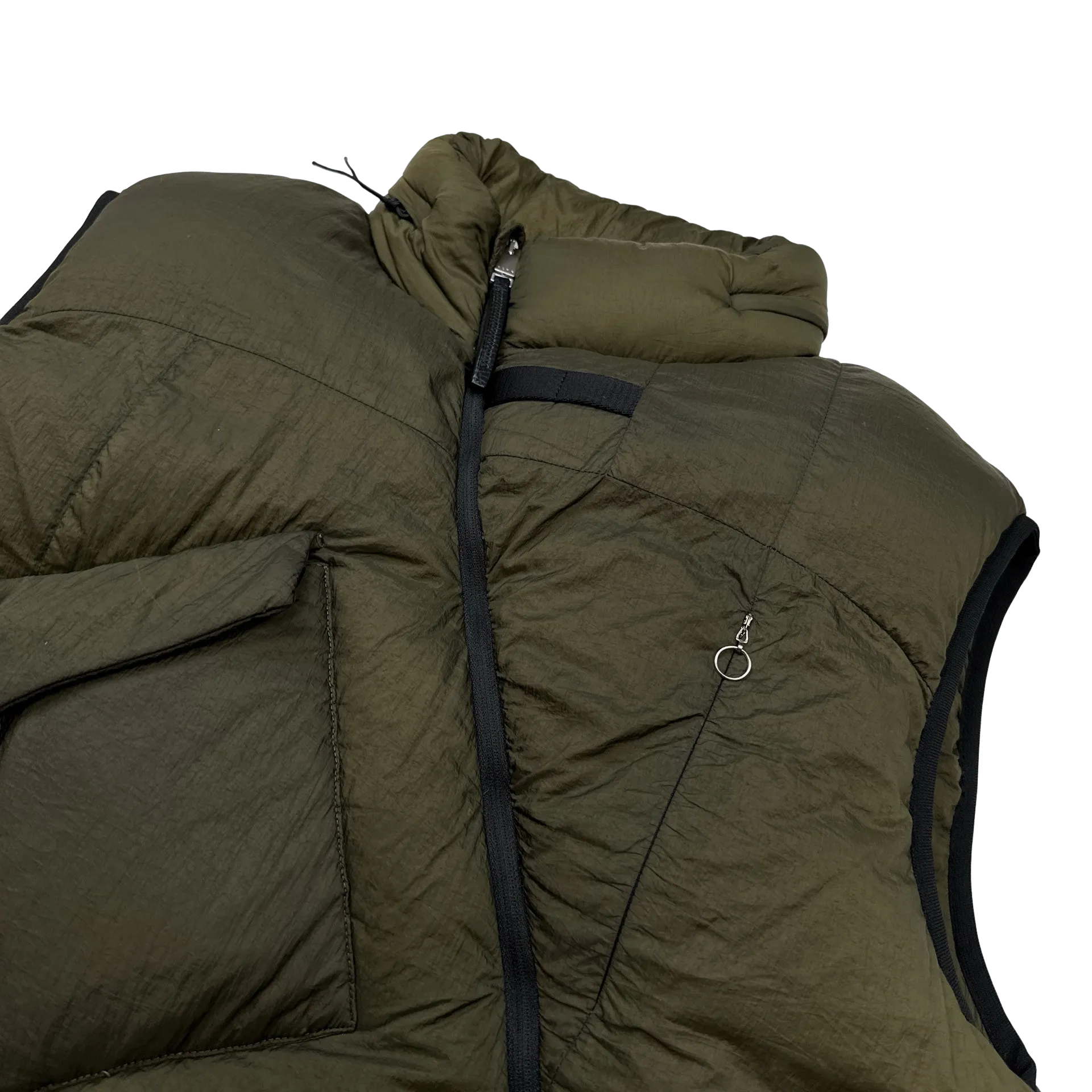ALYX Asymmetric Khaki Multipocket Puffer Gilet -XL