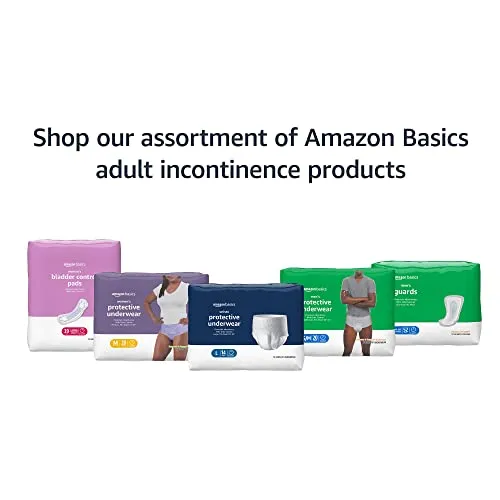Amazon Basics Incontinence Underwear for Men and Women, Overnight Absorbency, Small/Medium, 64 Count, 4 Packs of 16 (Previously Solimo)
