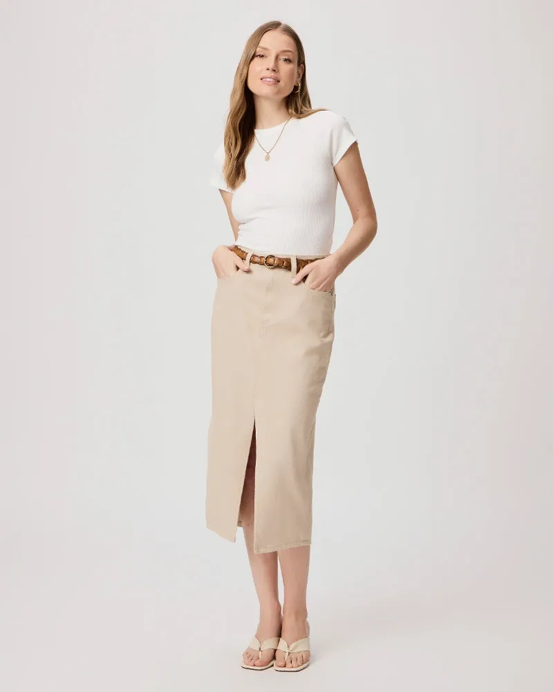 Angela Midi Skirt Soft  Beige