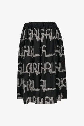 Appliqué Midi Skirt