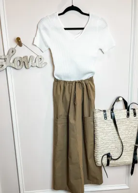 Ariah, Cargo Midi Skirt, Coffee