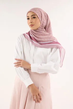 Arica Deep Blush Emblem Square Scarf