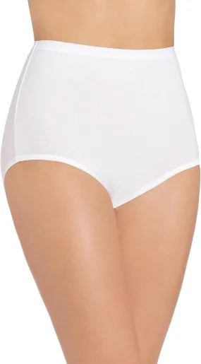 Bali Women's Cotton Full Coverage Underwear Panties  White Size 10