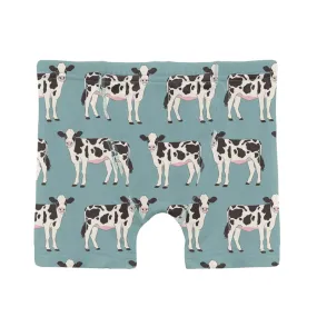 Bamboo Boxer Brief - Jade Cows