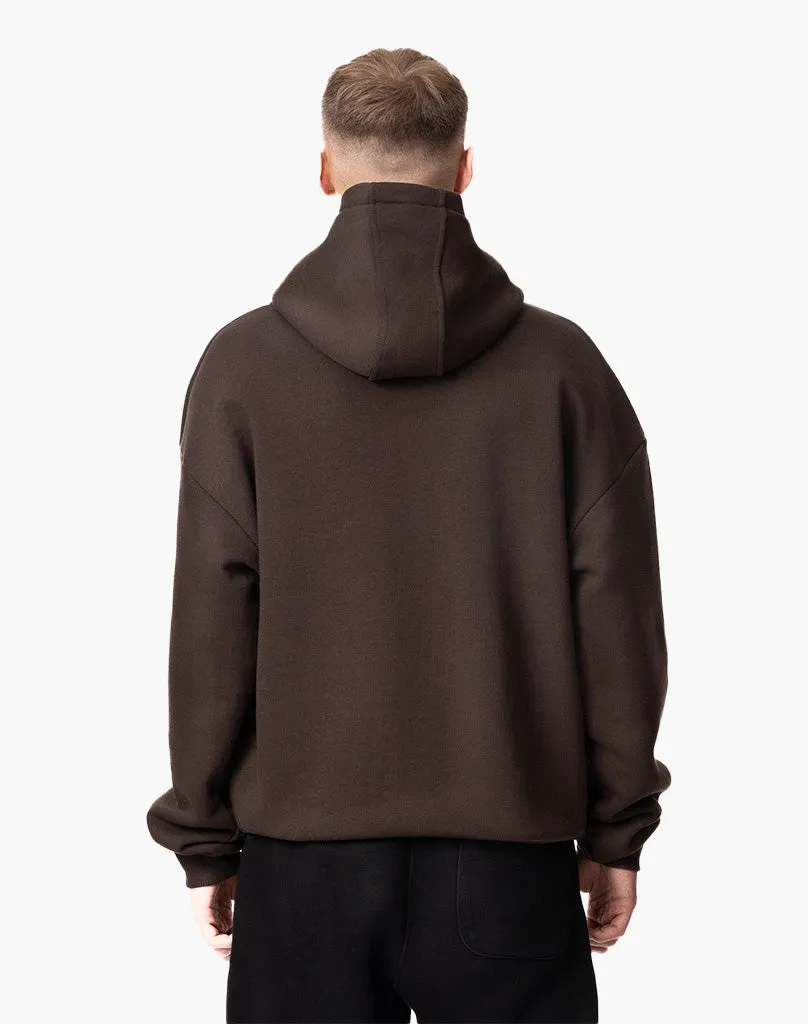 BASIC ZIP-HOODIE (BROWN)