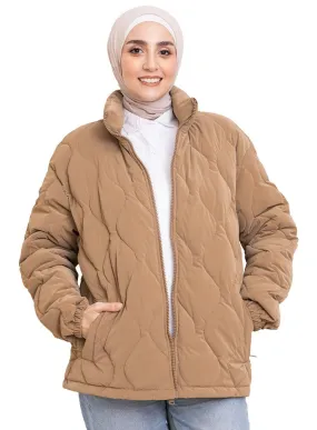 Beige Puffer Jacket 8