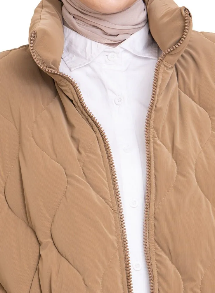 Beige Puffer Jacket 8