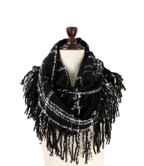 Black & White Super Soft Infinity Scarf
