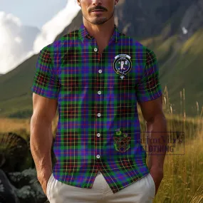 Brodie Hunting Modern Tartan Cotton Hawaiian Shirt with Family Crest