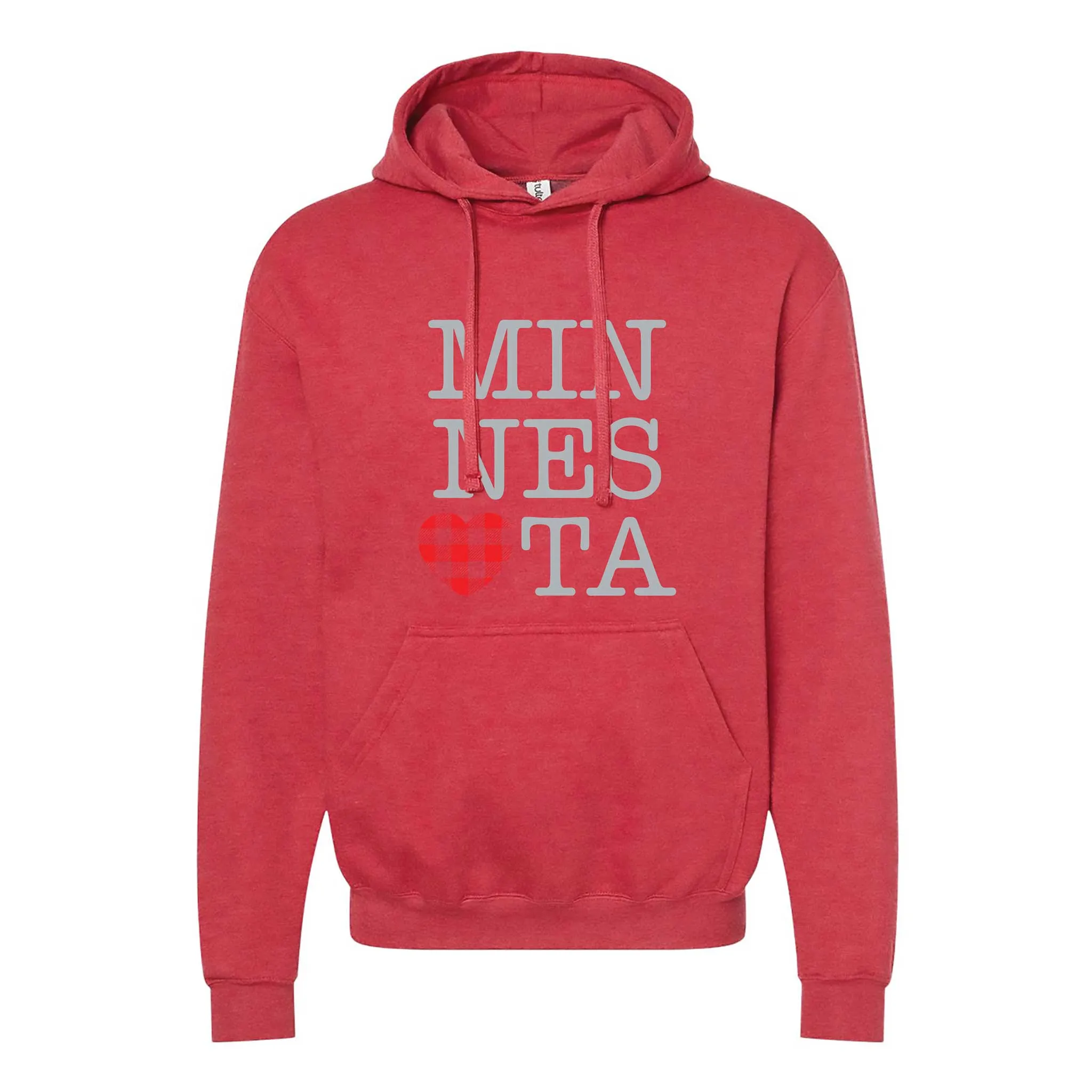 Buffalo Plaid Heart Minnesota Hoodie
