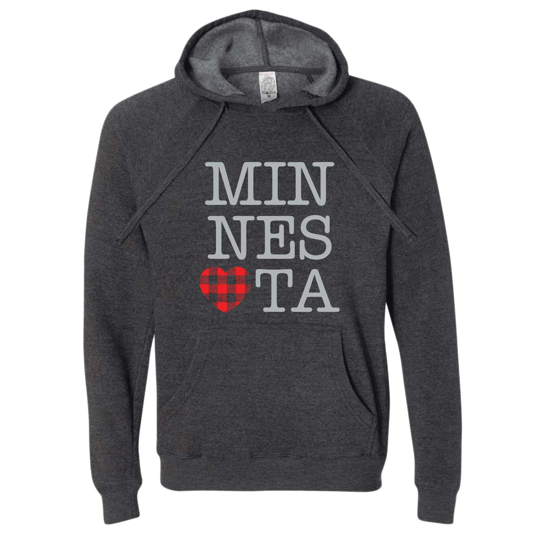 Buffalo Plaid Heart Minnesota Hoodie