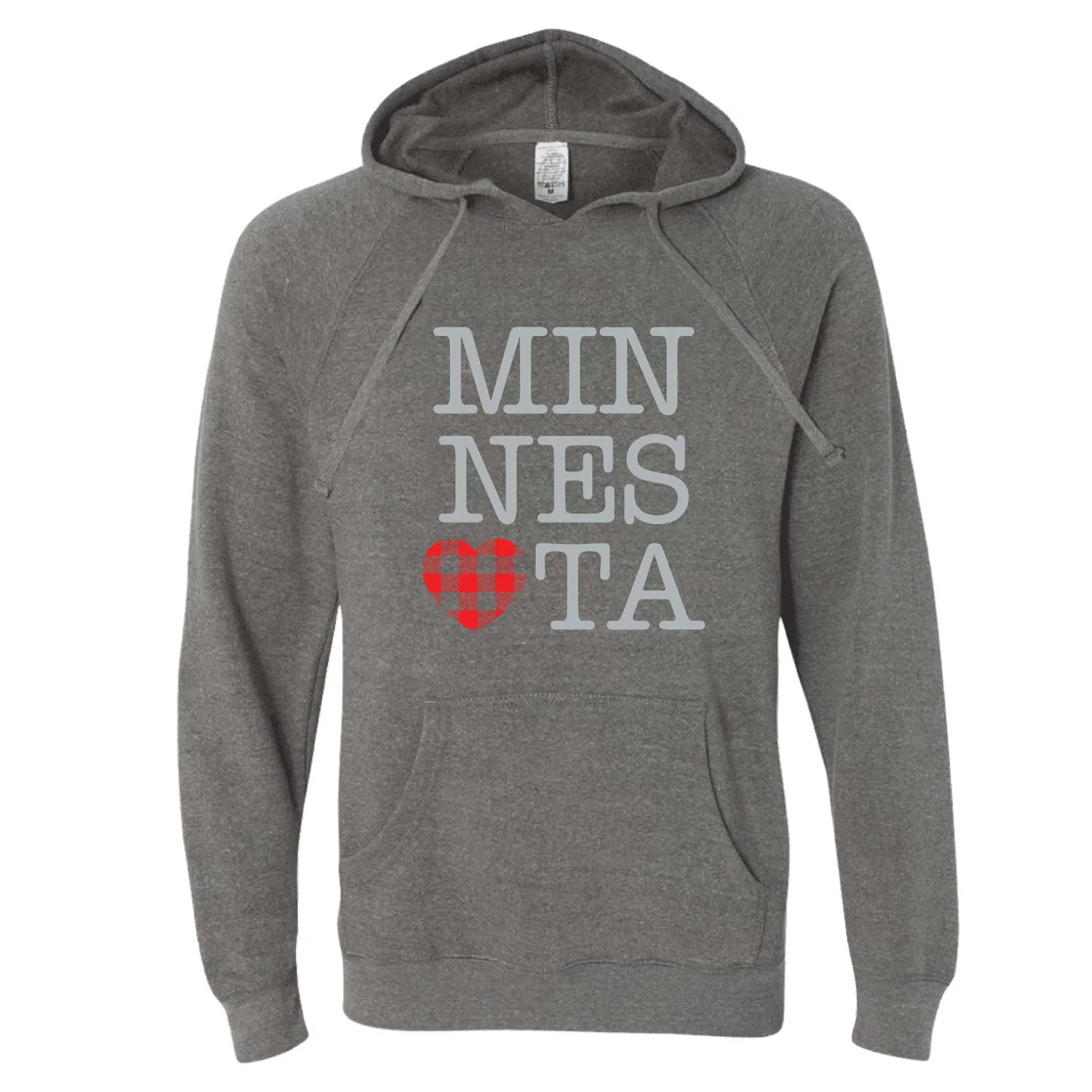 Buffalo Plaid Heart Minnesota Hoodie