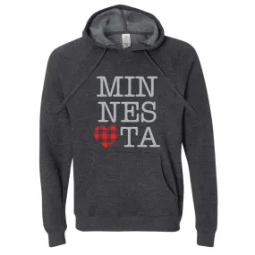Buffalo Plaid Heart Minnesota Hoodie