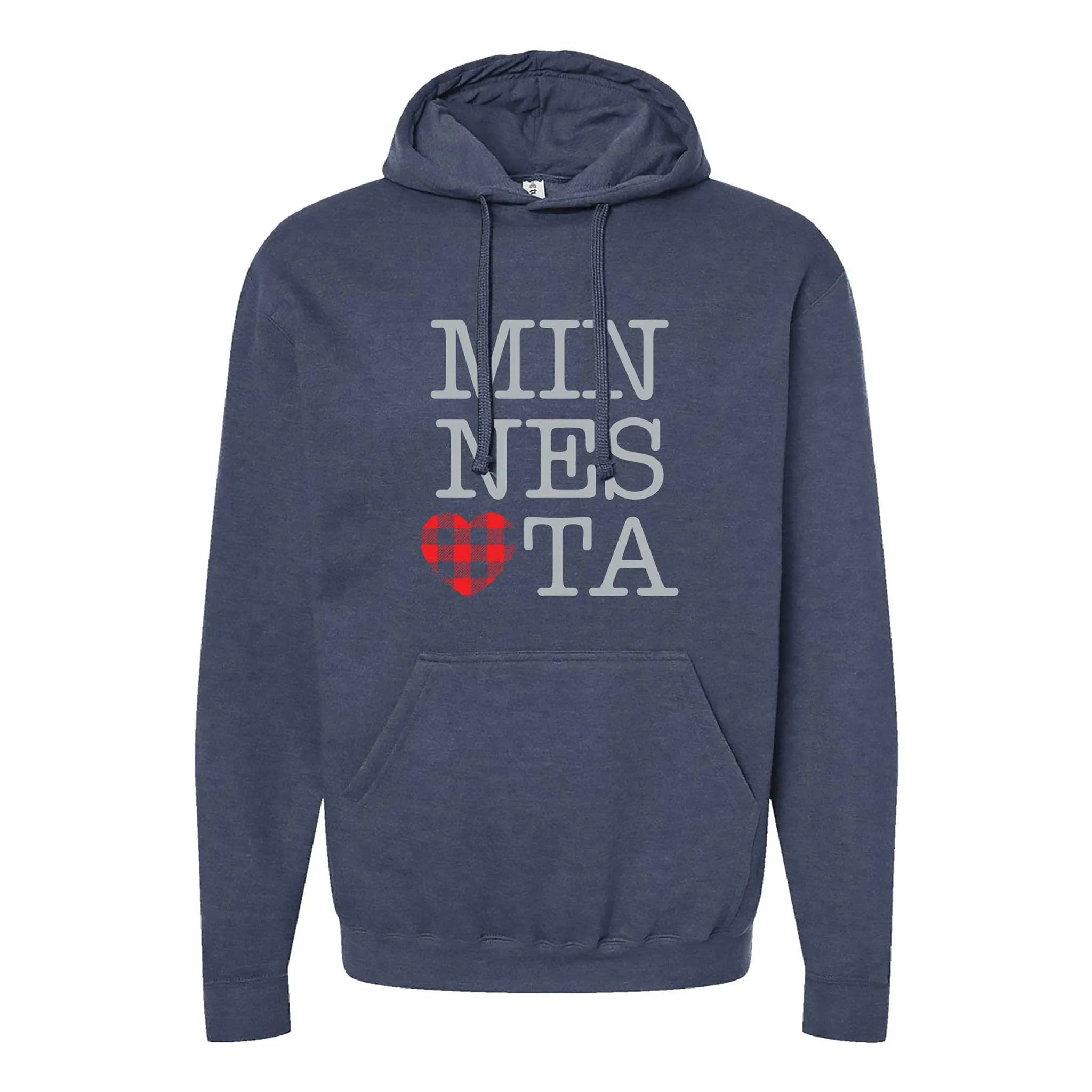 Buffalo Plaid Heart Minnesota Hoodie