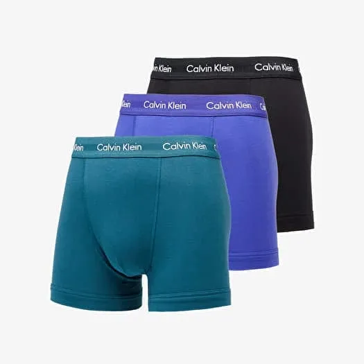 Calvin Klein 3 Pack Underwear in Blue/Black/Atlantic Deep