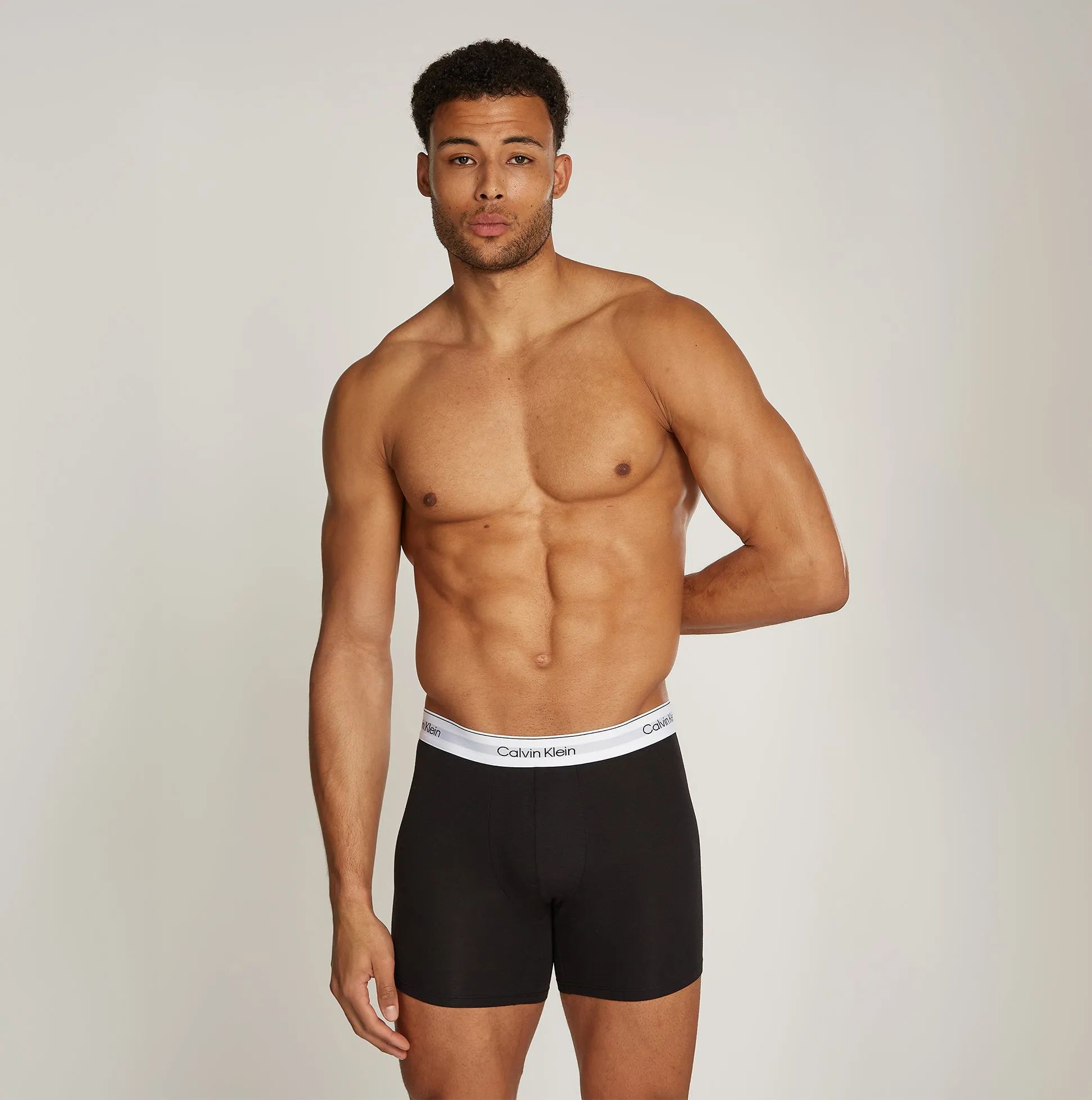 Calvin Klein MODERN COTTON STRETCH Mens 3 Pack Boxer Briefs Black/White
