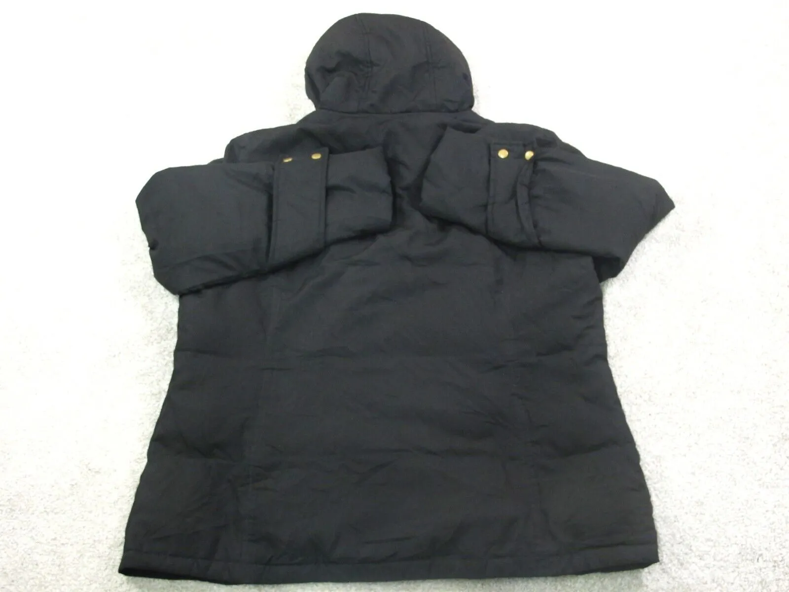 Calvin Klein Womens Puffer Hooded Jacket Full Zip Long Sleeves Black Size 1X