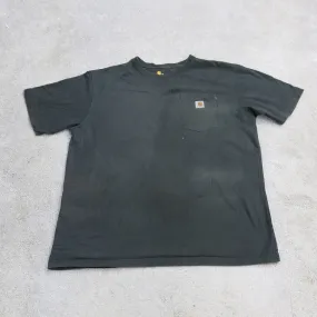 Carhartt Shirt Mens XL Black Short Sleeve Original Fit Logo Work Wear Pocket Tee