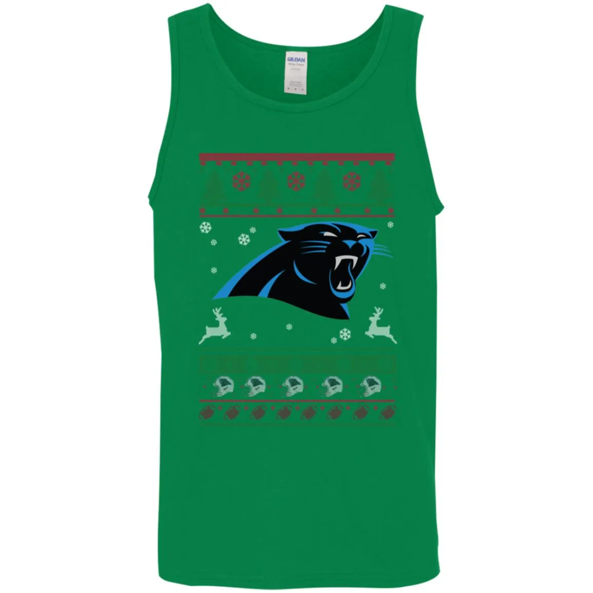Carolina Panthers Logo Football Teams Ugly Christmas Sweater Men Tank Top