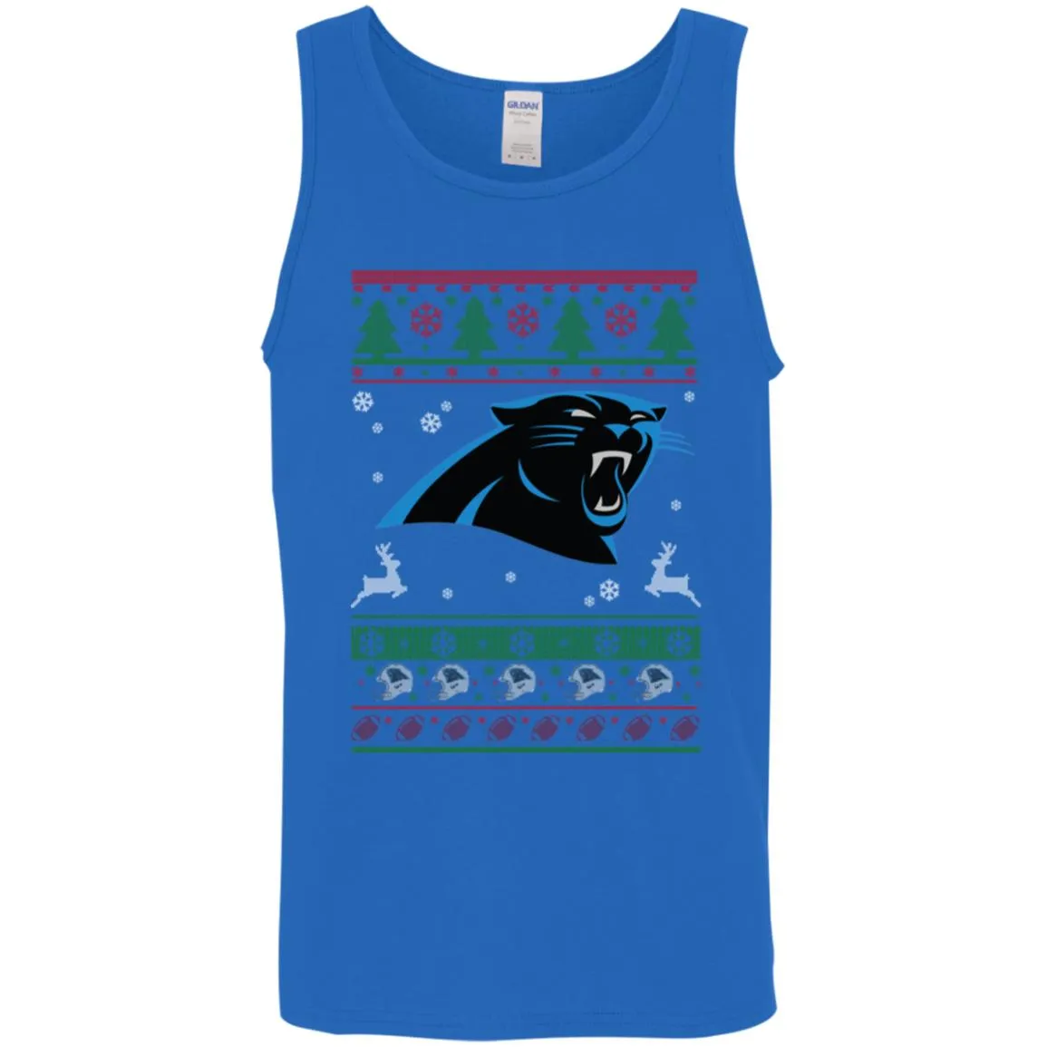 Carolina Panthers Logo Football Teams Ugly Christmas Sweater Men Tank Top