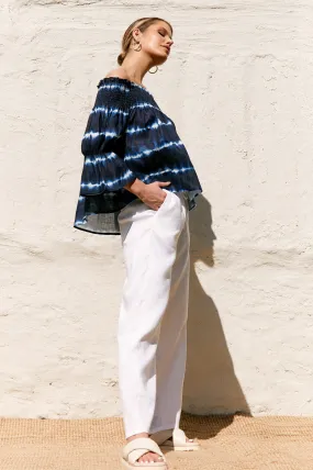 Casey linen pants - white