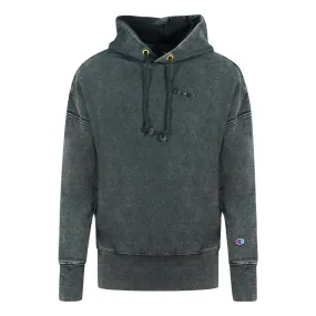 Champion Small Signature Logo on Chest All Black Hoodie
