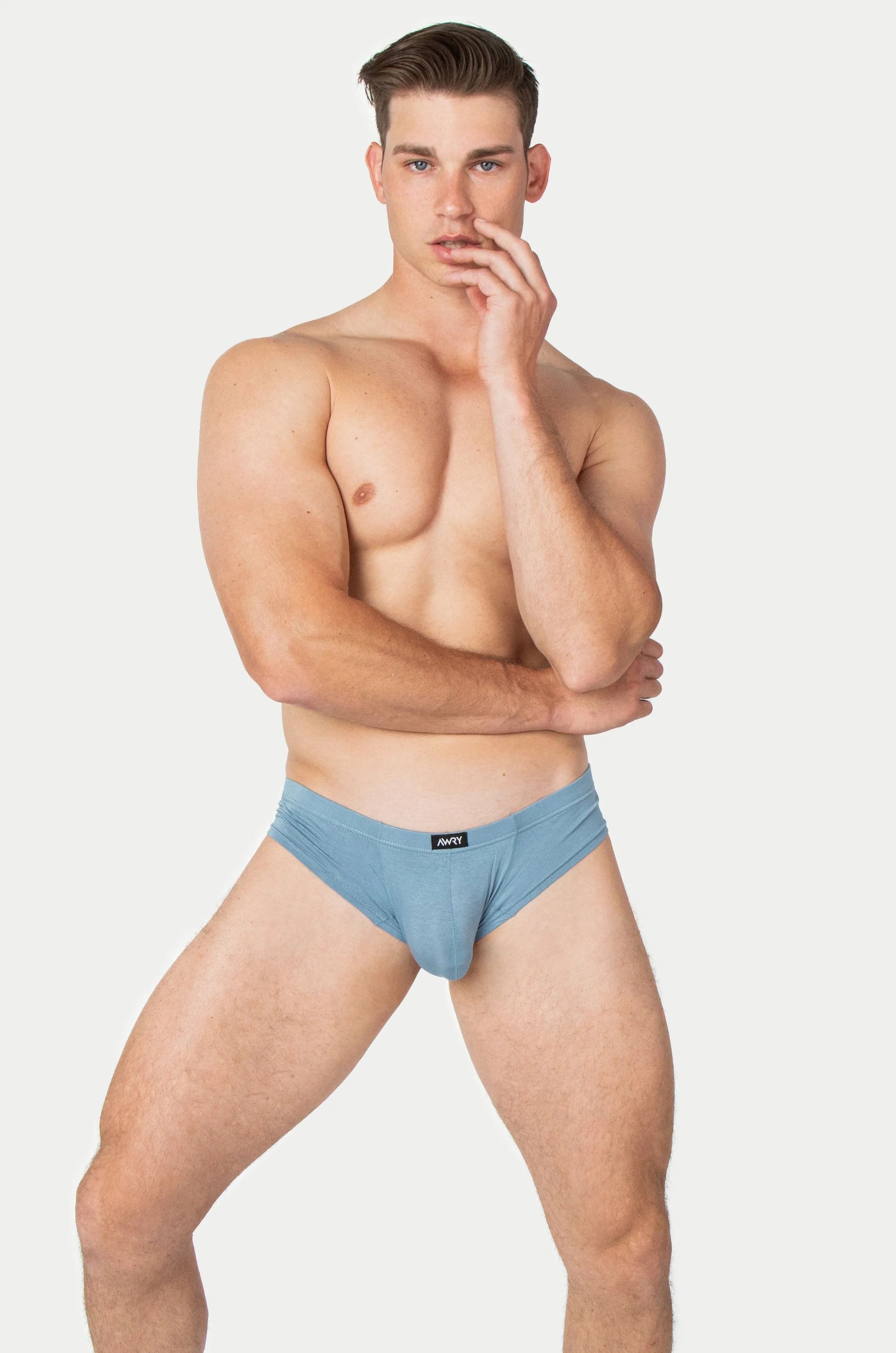 CHEEKY Thong Briefs - Smoky Blue