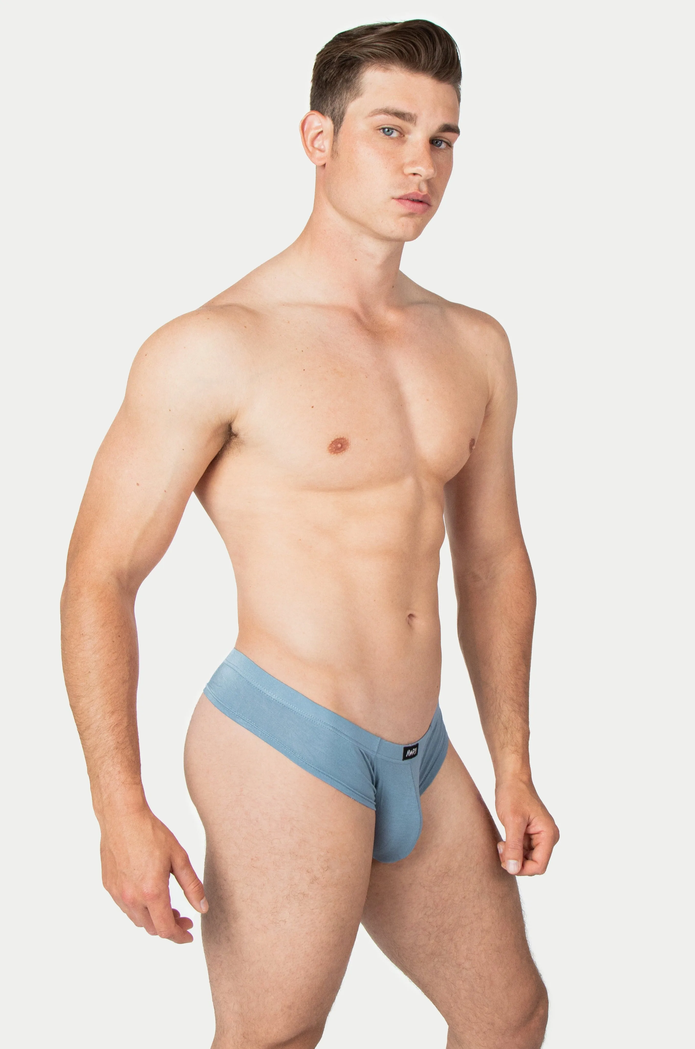 CHEEKY Thong Briefs - Smoky Blue