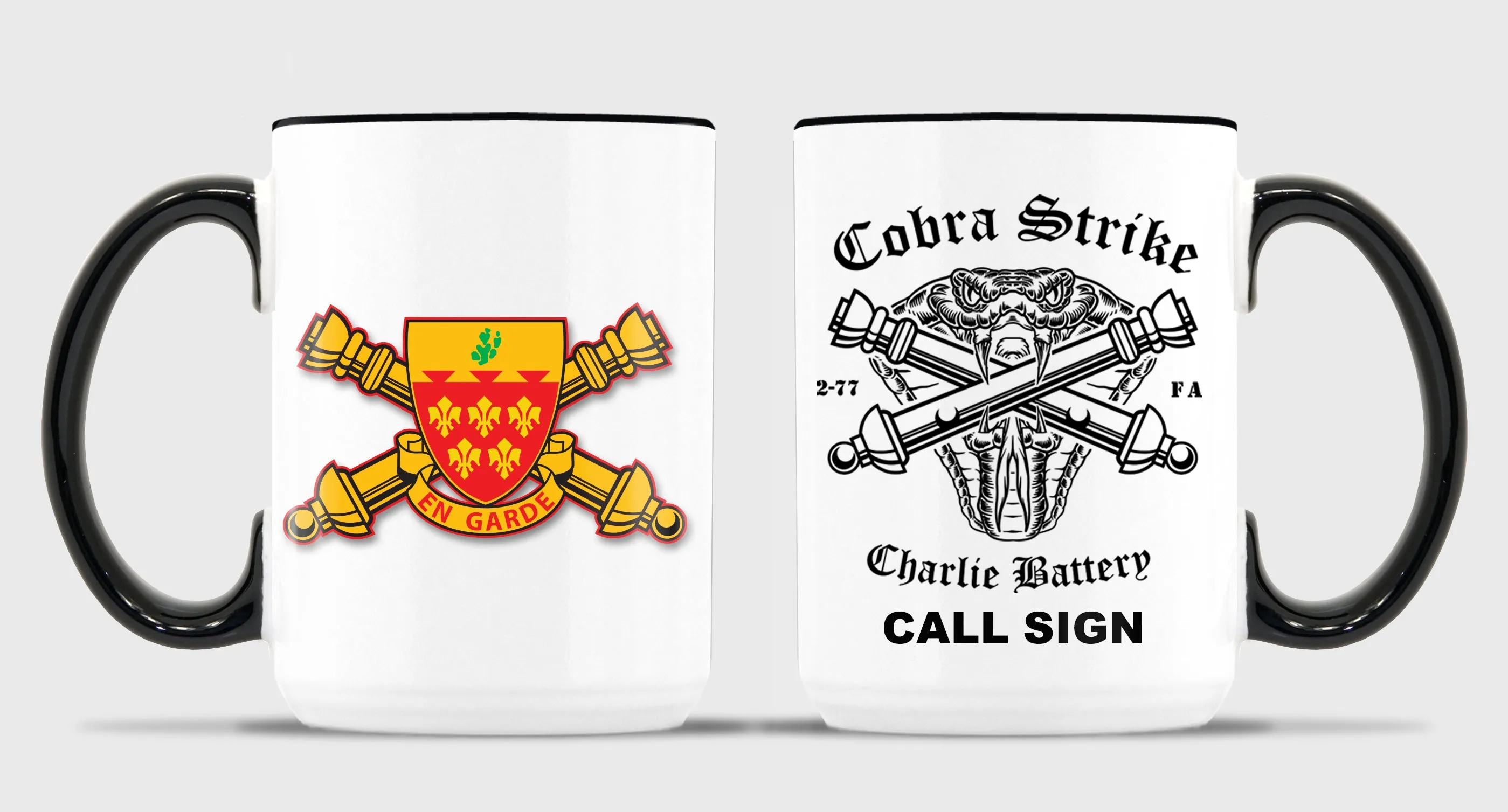 Cobra Strike 15 oz Coffee Mug- All White or White with Black Trim