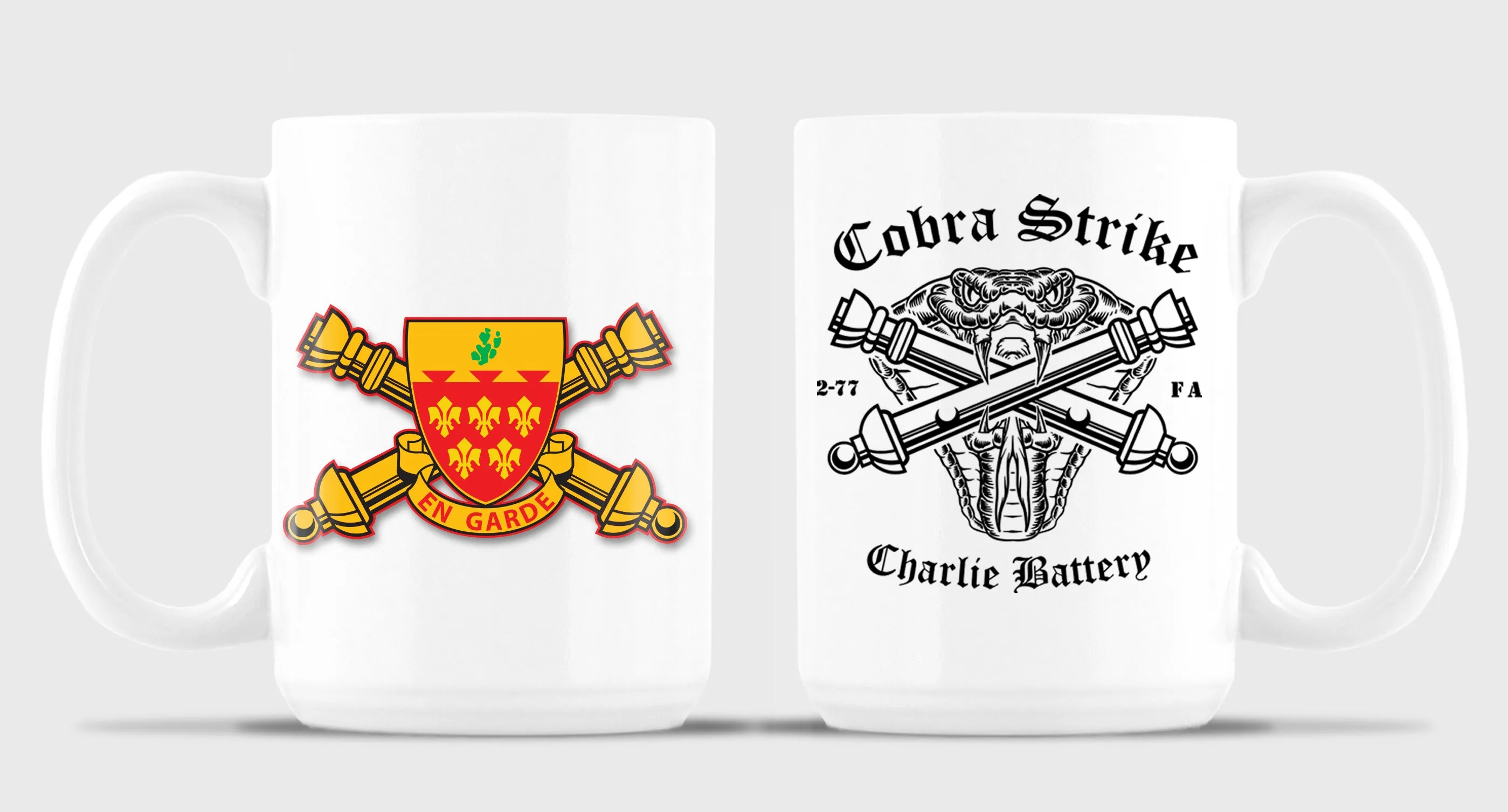 Cobra Strike 15 oz Coffee Mug- All White or White with Black Trim