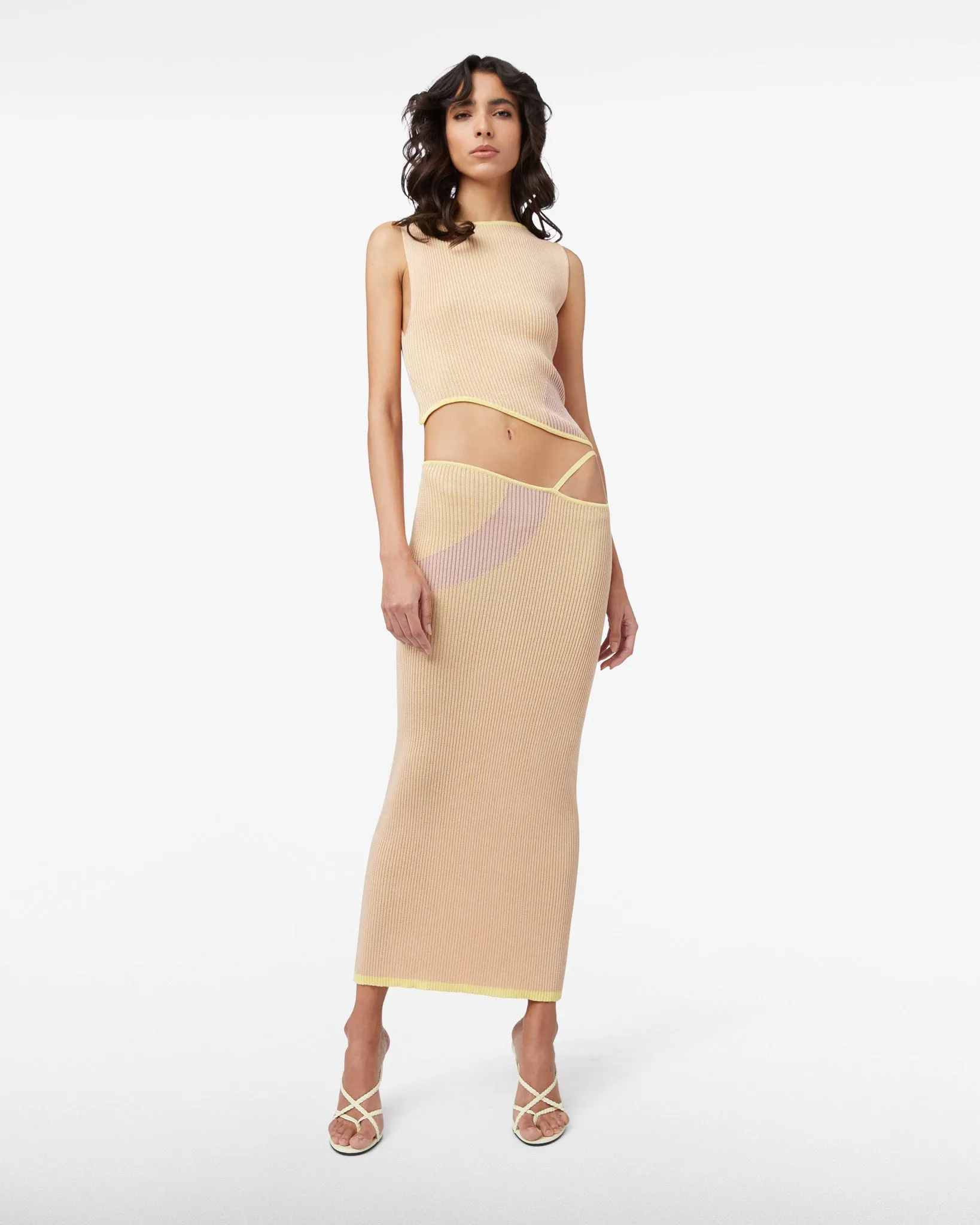 Comma Knit Long Skirt