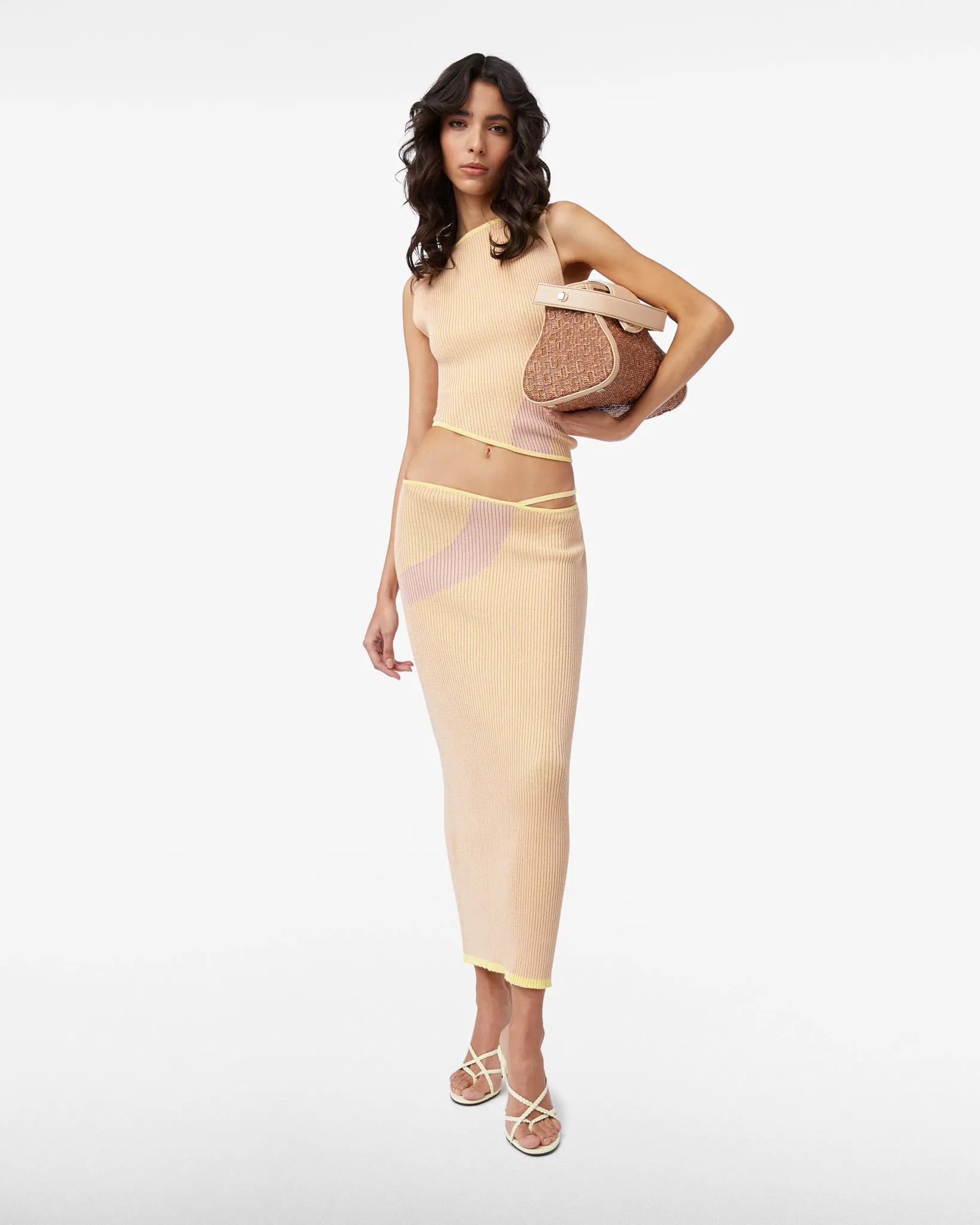 Comma Knit Long Skirt