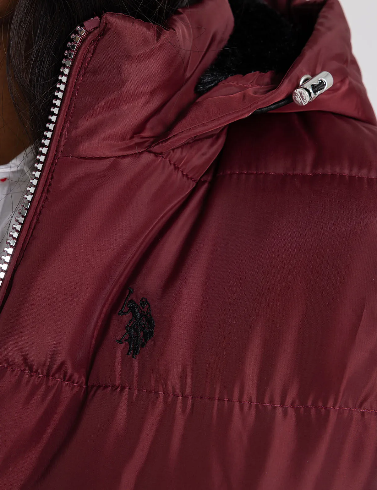 COZY HOODED CONTRAST PUFFER JACKET