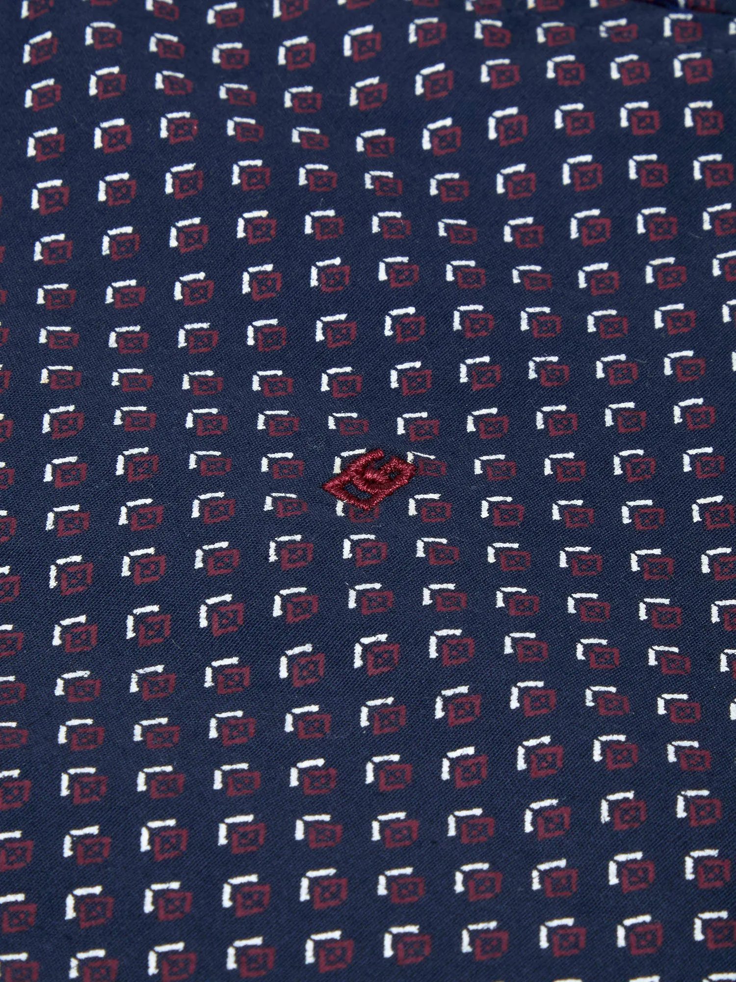 Daniel Grahame Long Sleeve Casual Shirt - Navy/Burgundy