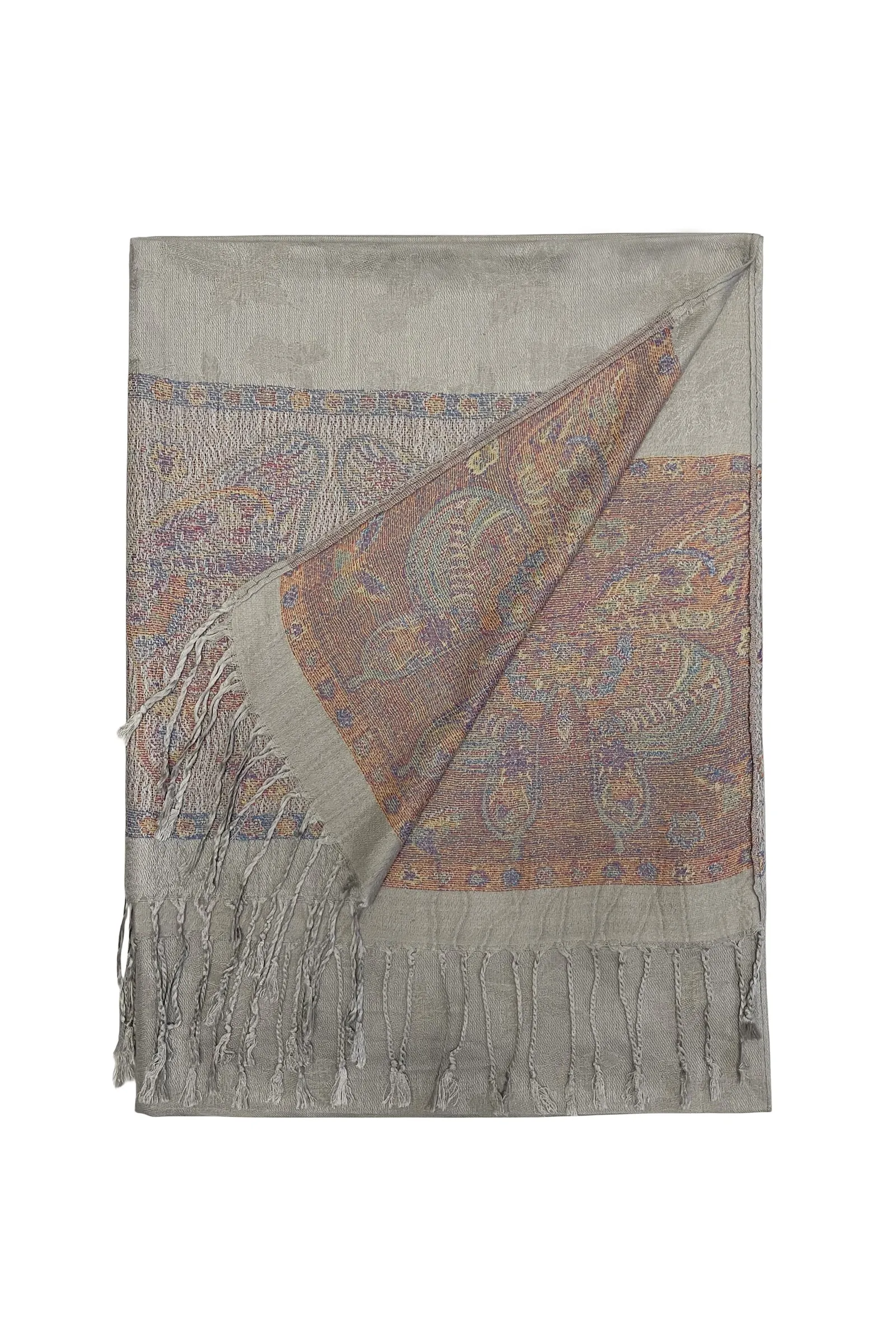 Delicate Butterfly Embroidered Pashmina Tassel Scarf