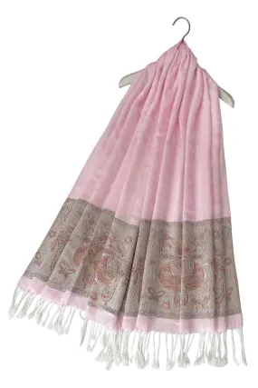 Delicate Butterfly Embroidered Pashmina Tassel Scarf