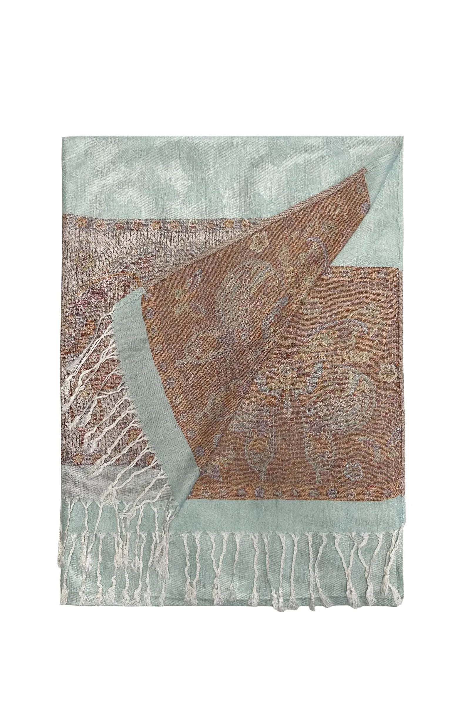 Delicate Butterfly Embroidered Pashmina Tassel Scarf