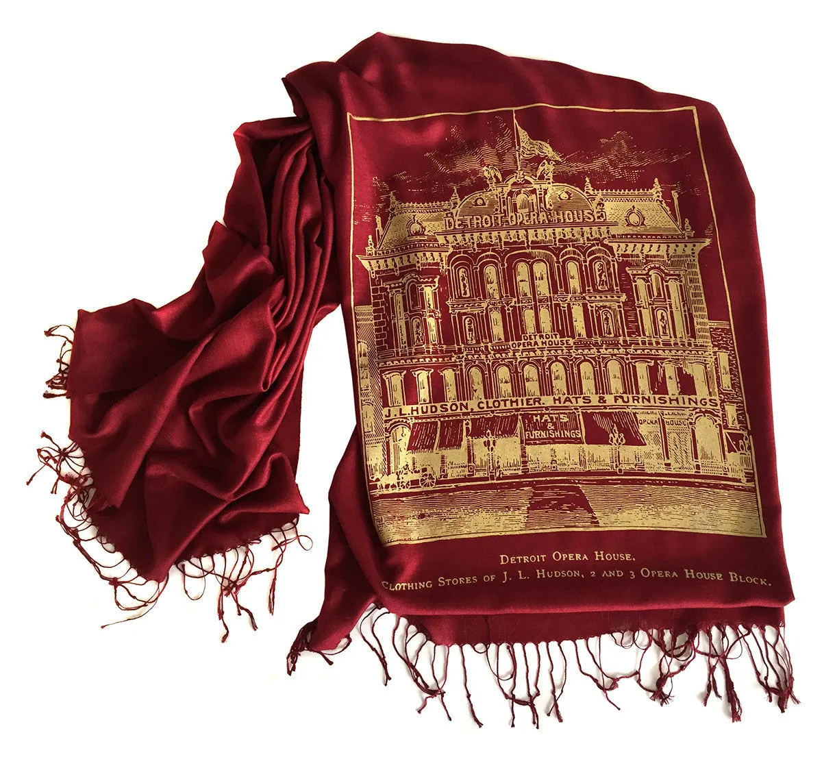 Detroit Opera House & Hudson's Printed Bamboo Scarf