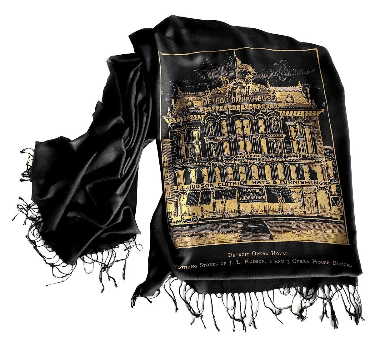 Detroit Opera House & Hudson's Printed Bamboo Scarf